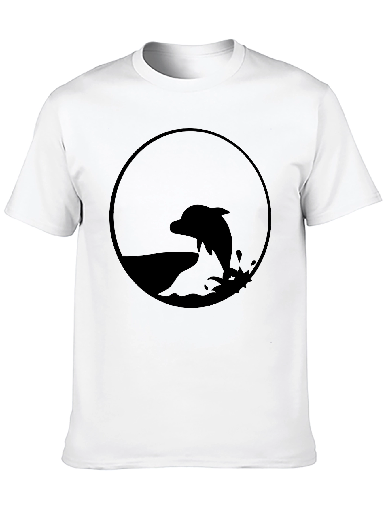 Dolphin Circle Graphic Tee - Black
