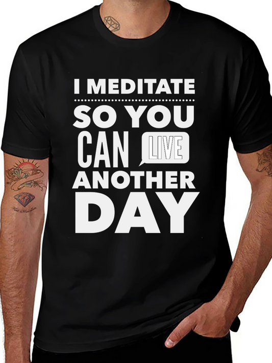 Meditate Graphic Tee - Funny Sarcastic T-Shirt