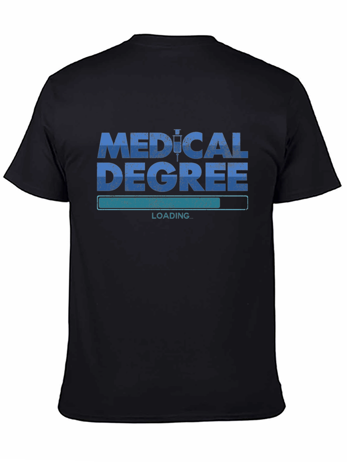 Medical Degree Loading Black Graphic Tee