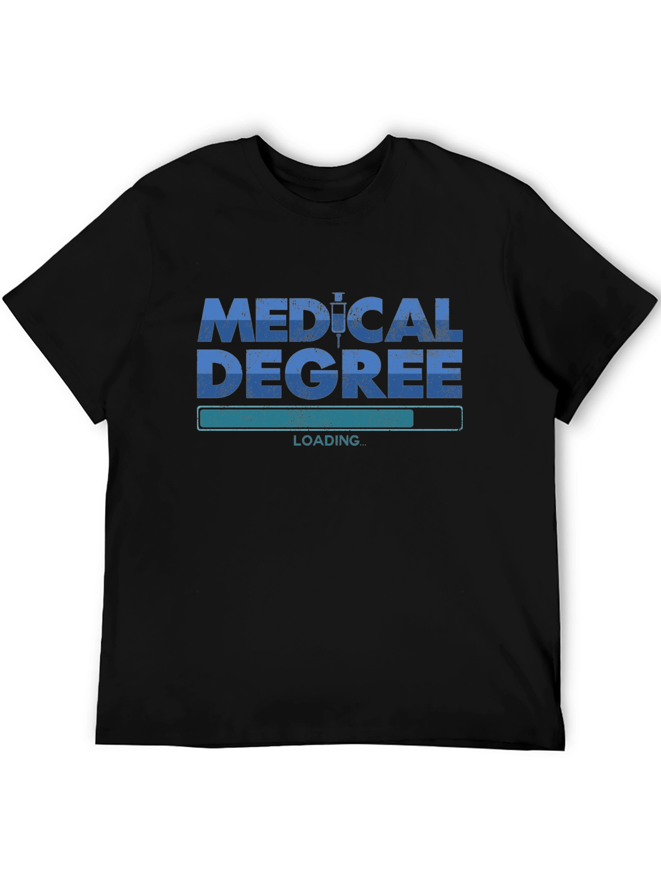 Medical Degree Loading Black Graphic Tee