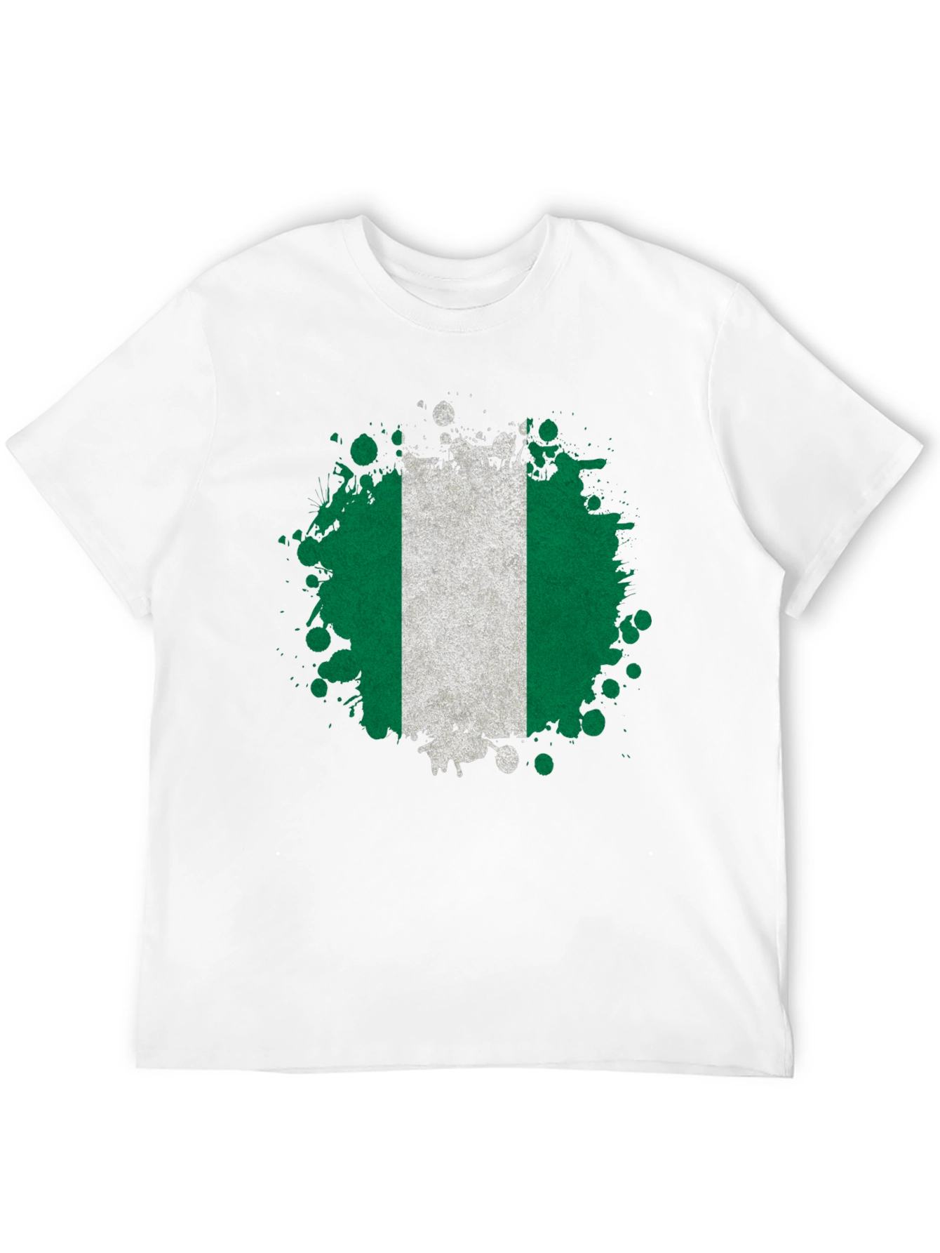 Nigeria Flag Splatter T-Shirt