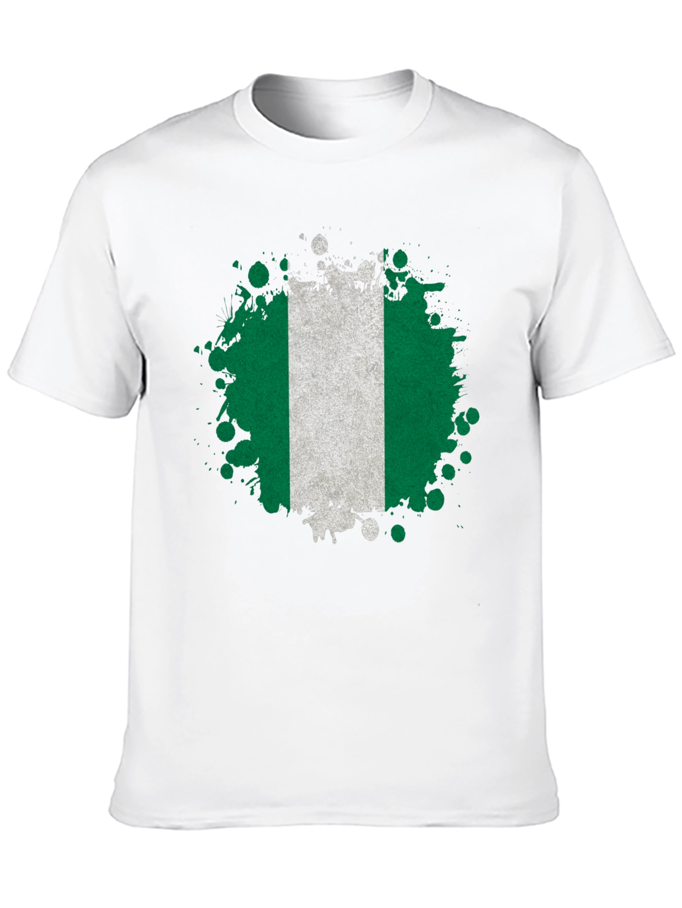 Nigeria Flag Splatter T-Shirt