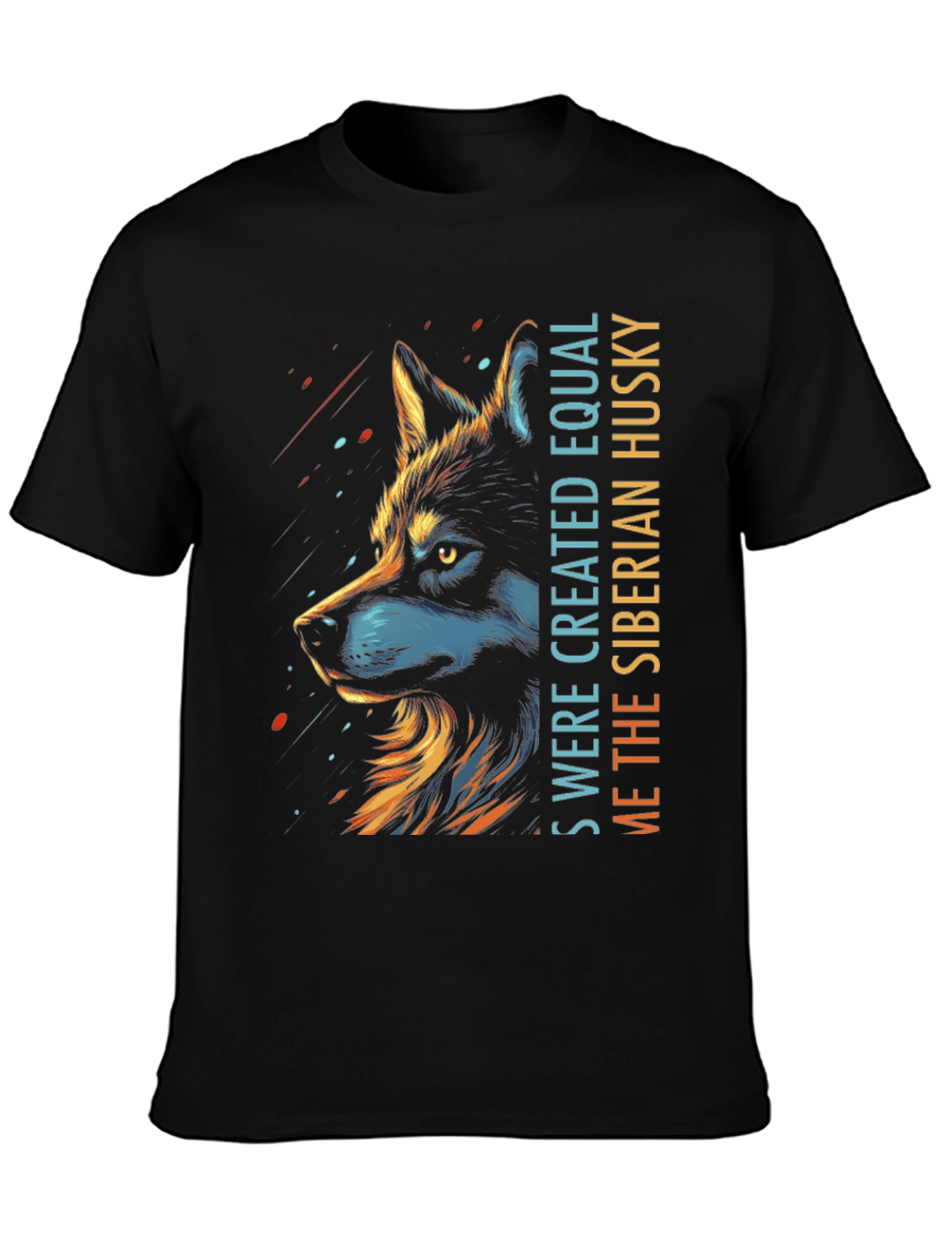 Siberian Husky Graphic Print Tee