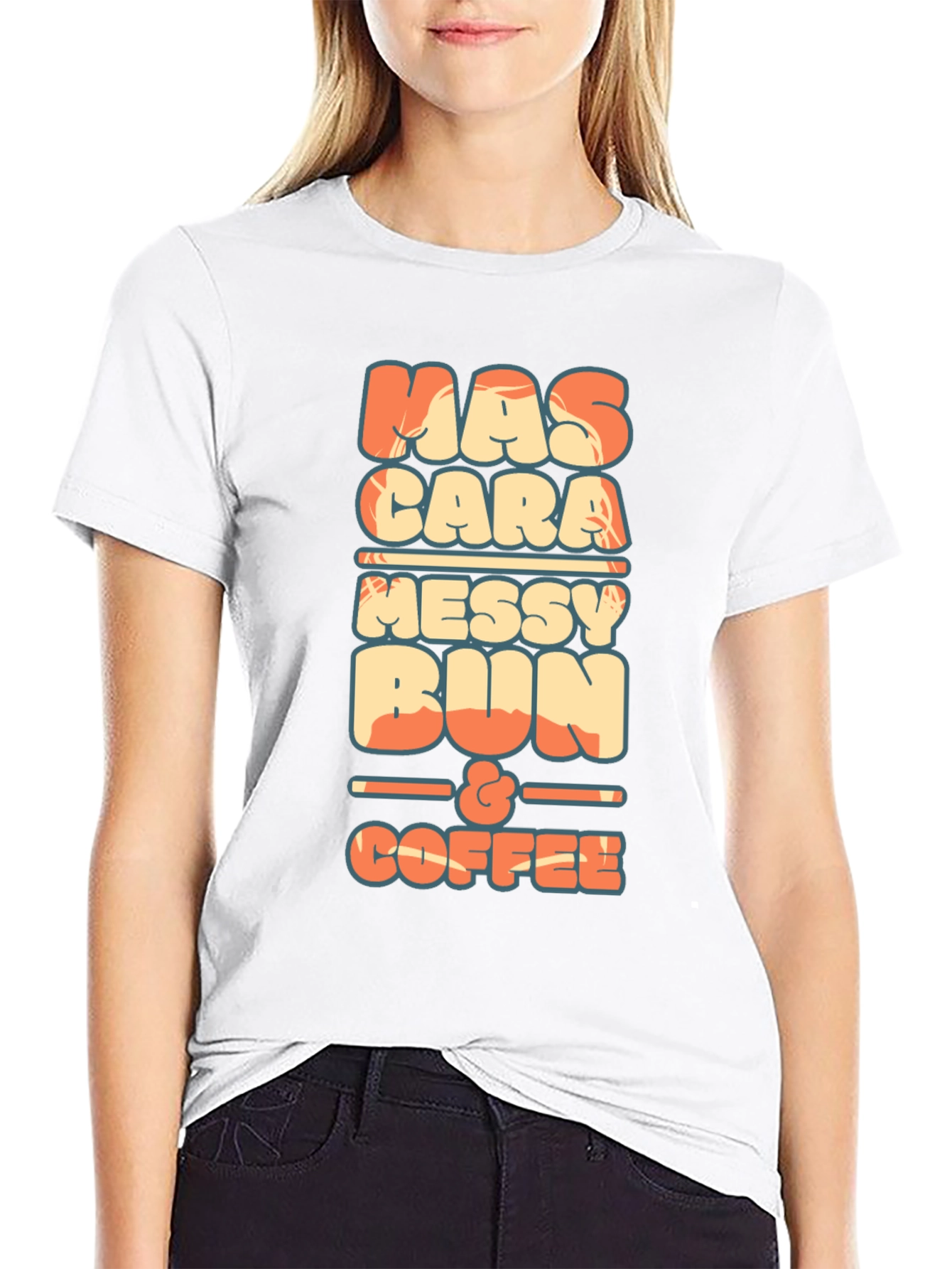 Mascara Messy Bun & Coffee Graphic Tee