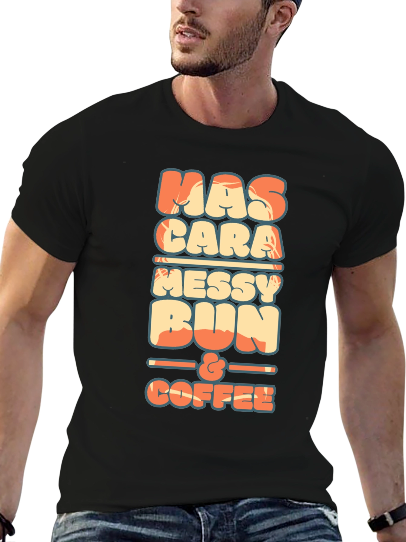 Mascara Messy Bun & Coffee Graphic Tee