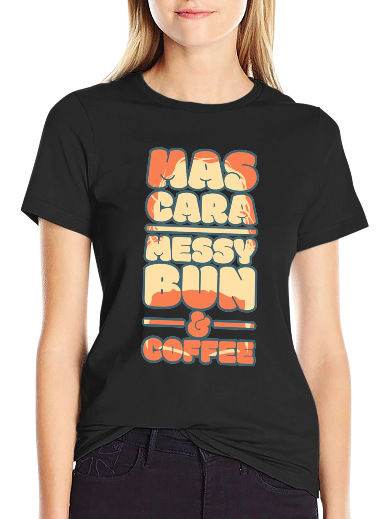 Mascara Messy Bun & Coffee Graphic Tee