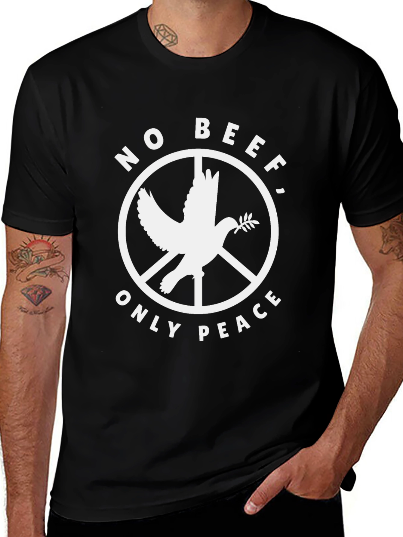 No Beef Only Peace Dove Graphic Tee