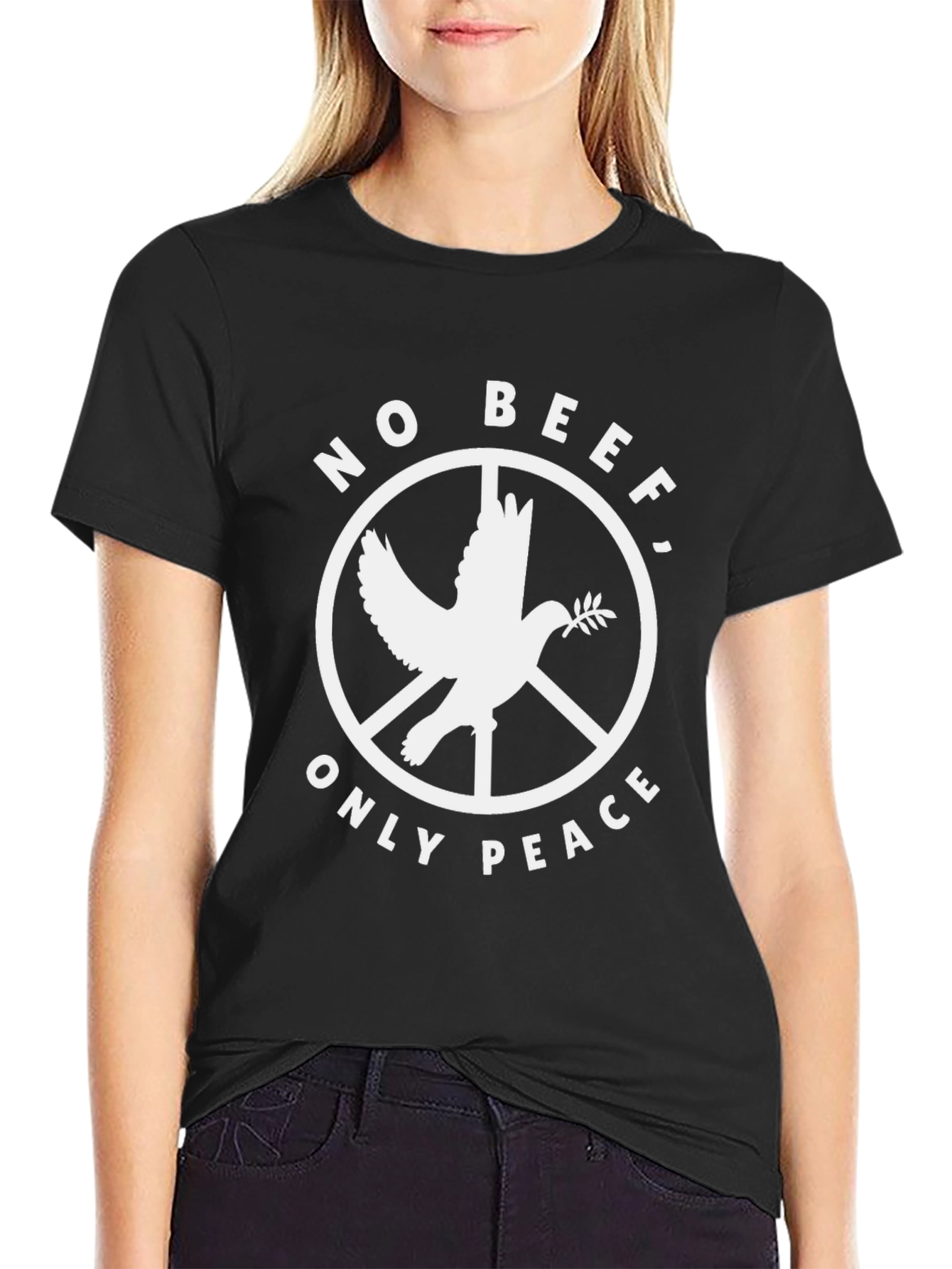 No Beef Only Peace Dove Graphic Tee
