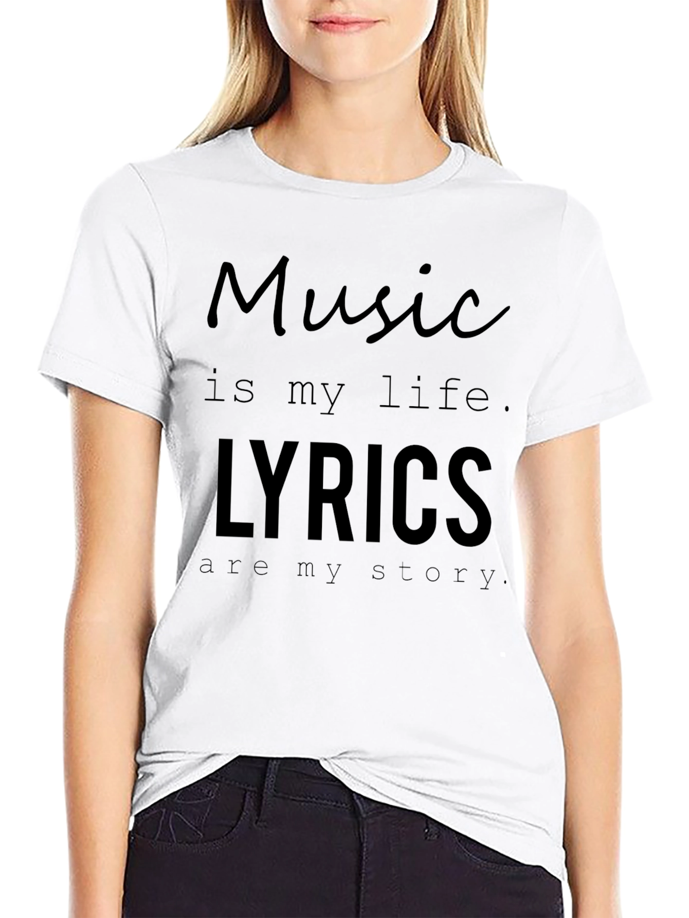 Music is My Life Lyrics T-Shirt - Unisex