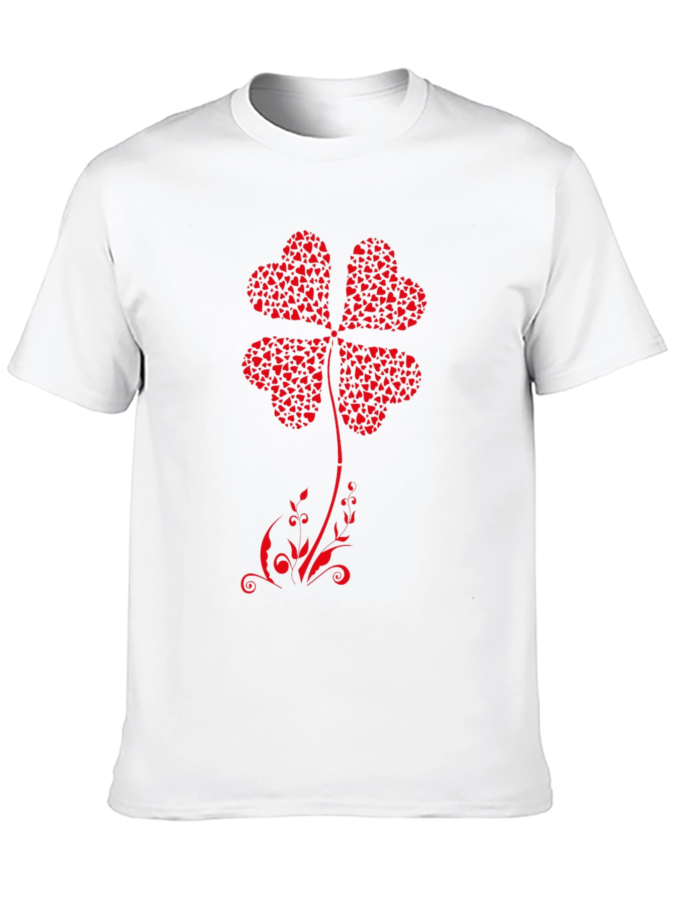 Lucky Clover Heart T-Shirt - Black