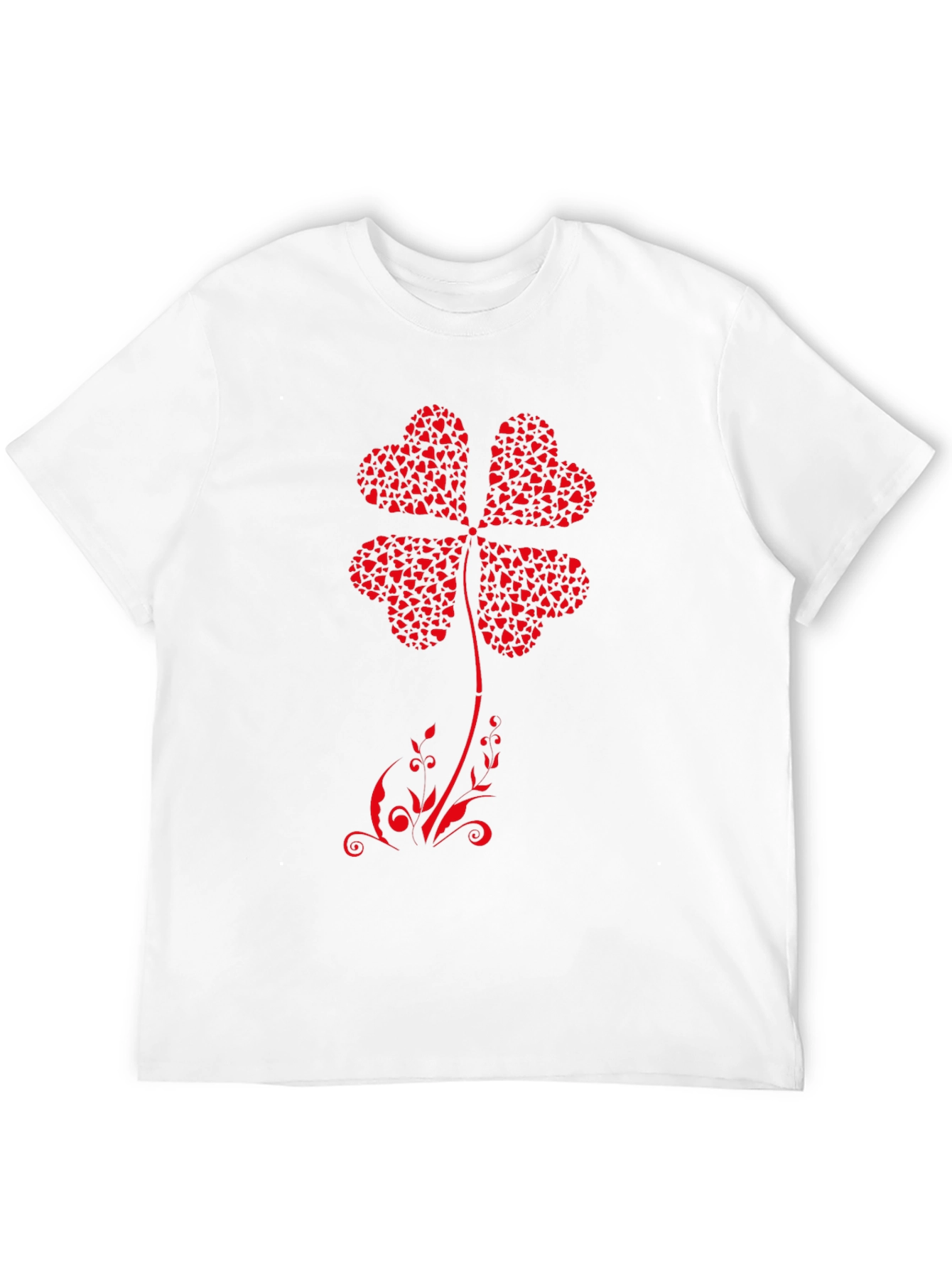 Lucky Clover Heart T-Shirt - Black
