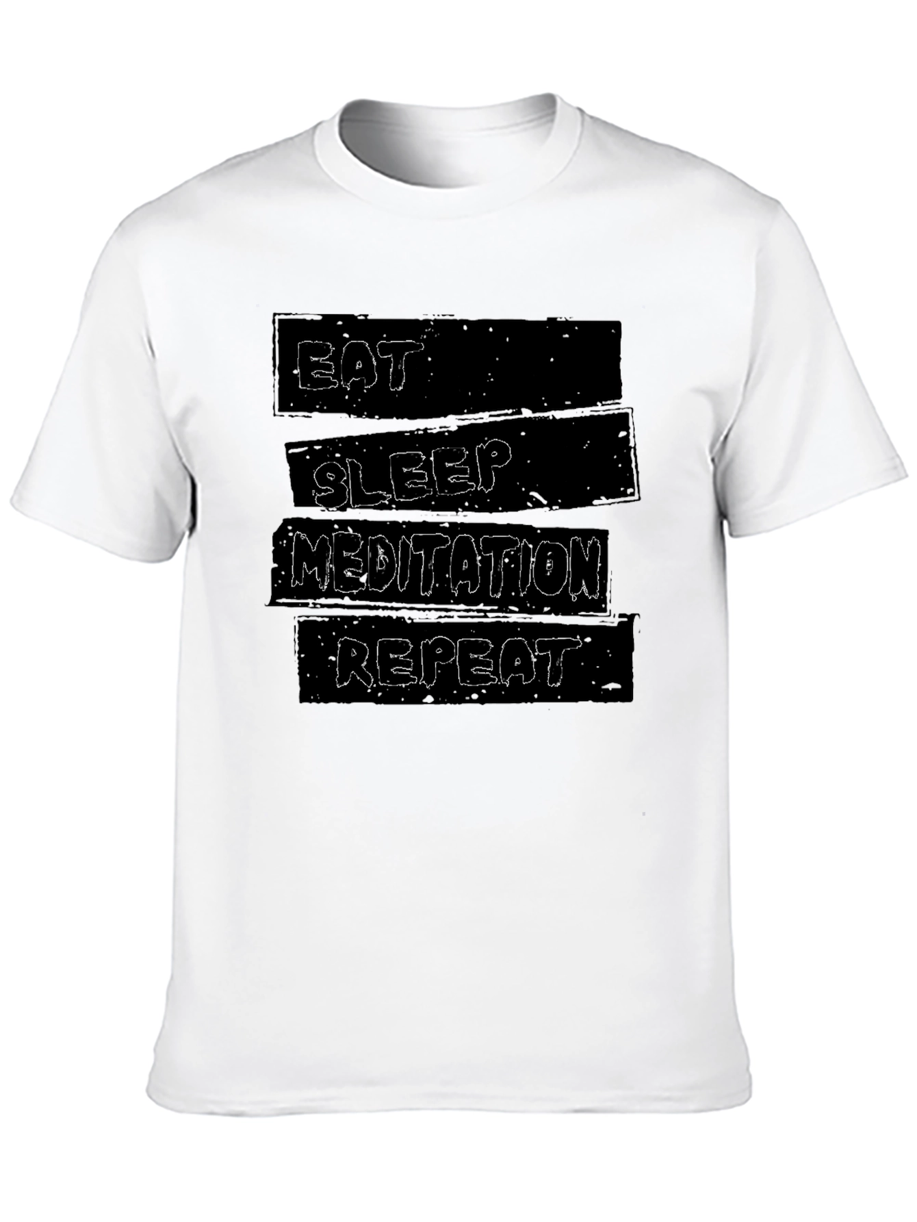 Eat Sleep Meditation Repeat Graphic T-Shirt