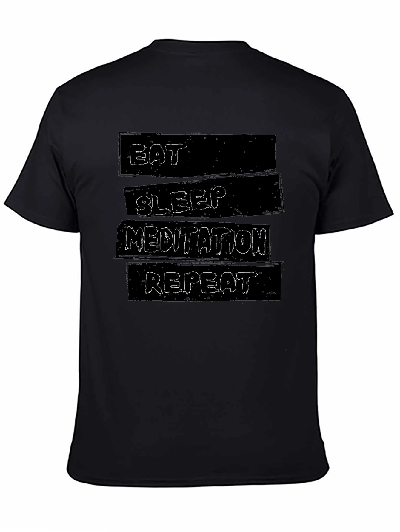 Eat Sleep Meditation Repeat Graphic T-Shirt