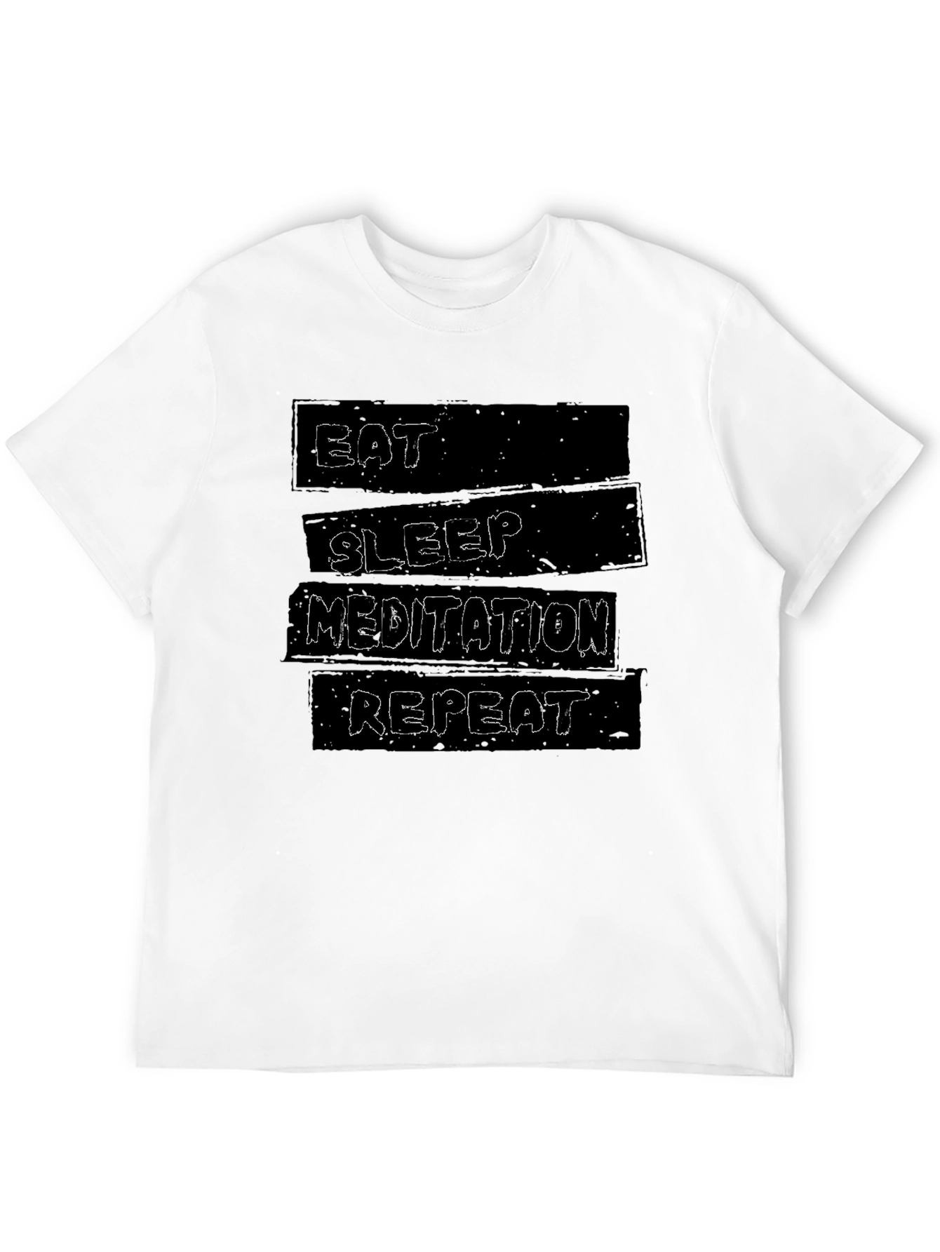 Eat Sleep Meditation Repeat Graphic T-Shirt