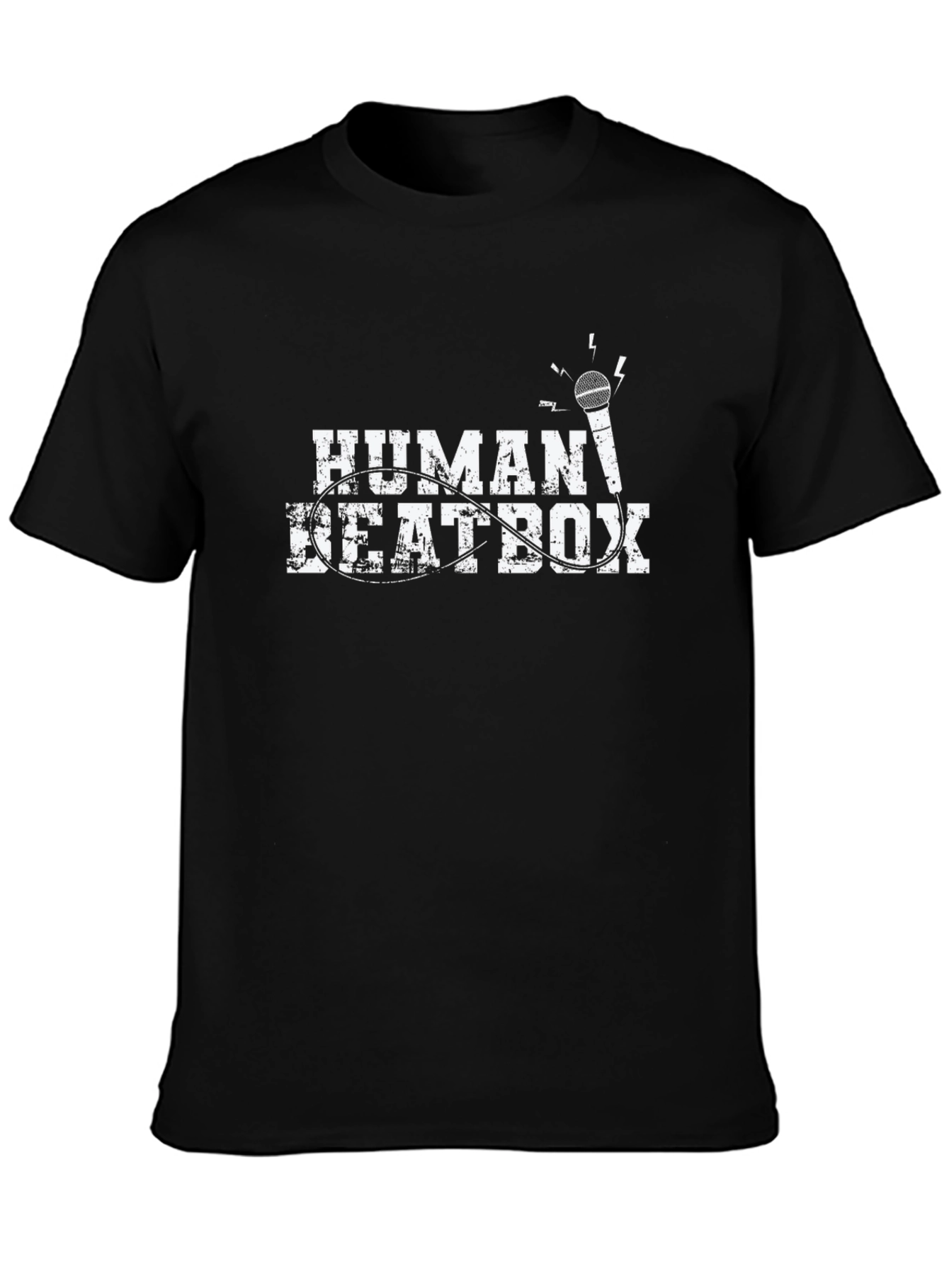Human Beatbox Black Graphic Tee - Music Lover Shirt