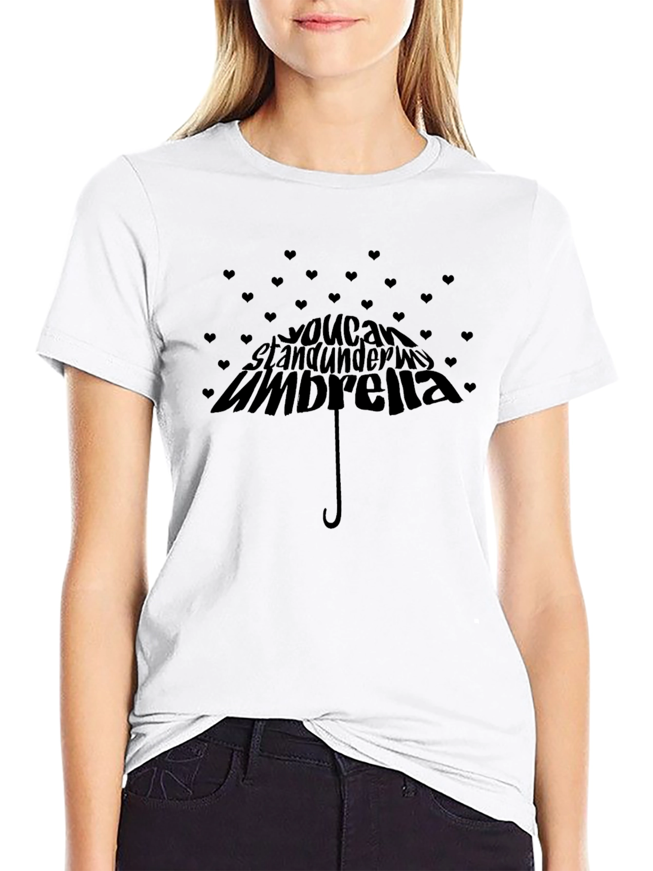 You Can Stand Under My Umbrella Black T-Shirt