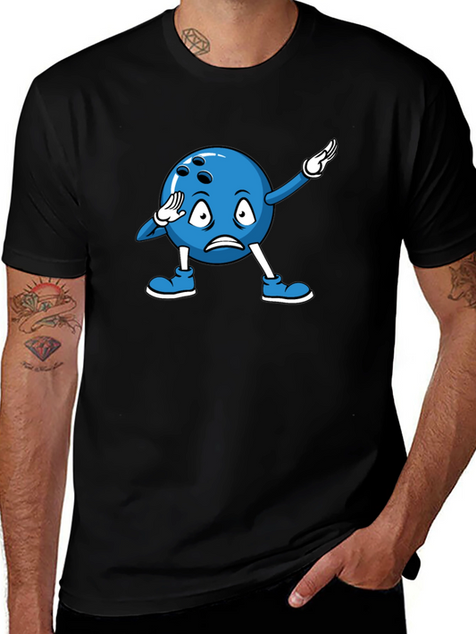 Bowling Ball Dabbing Cartoon Graphic T-Shirt