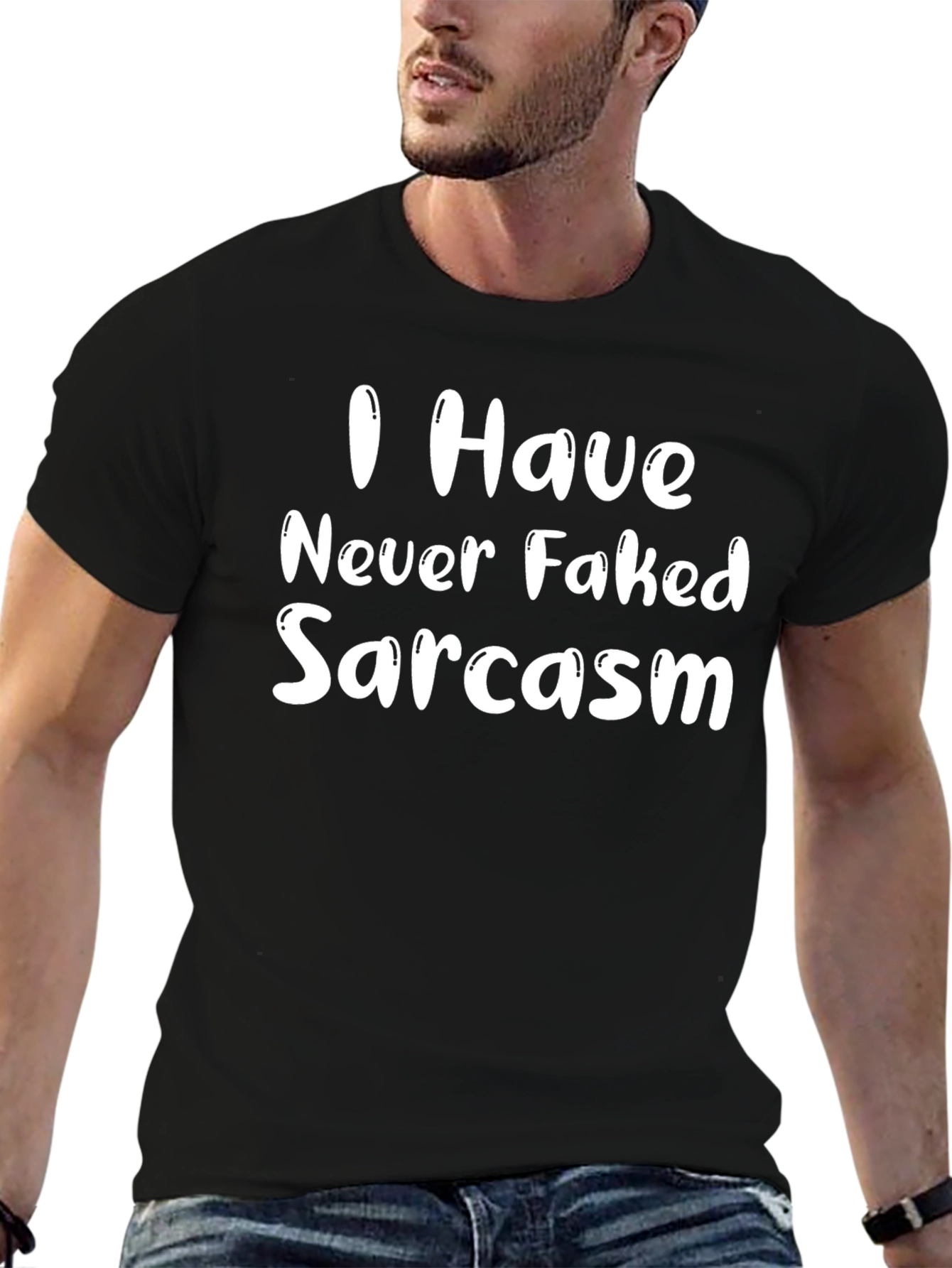 Sarcastic Humor Graphic Tee - Black