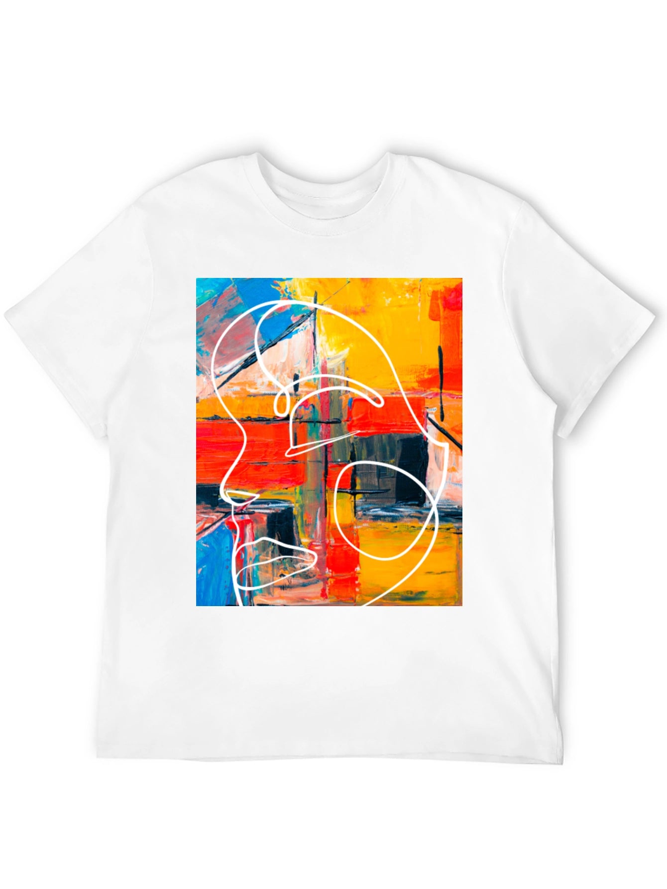 Abstract Art Graphic Tee - Modern Style T-Shirt