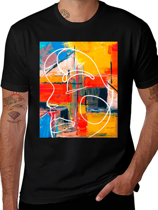 Abstract Art Graphic Tee - Modern Style T-Shirt