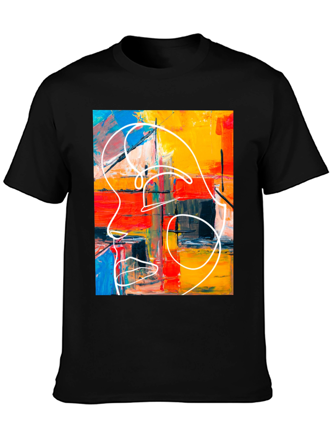 Abstract Art Graphic Tee - Modern Style T-Shirt