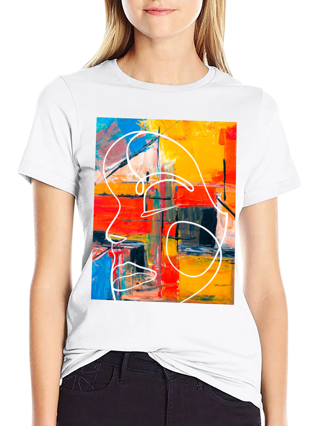 Abstract Art Graphic Tee - Modern Style T-Shirt