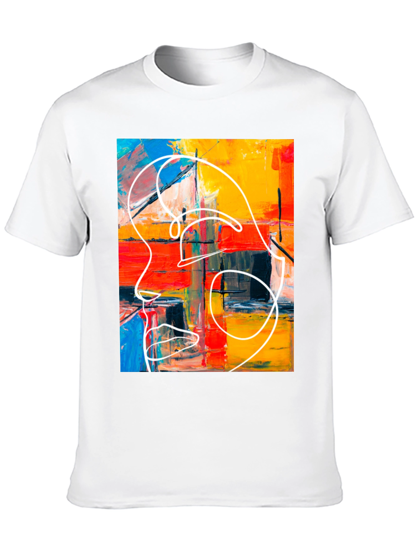 Abstract Art Graphic Tee - Modern Style T-Shirt