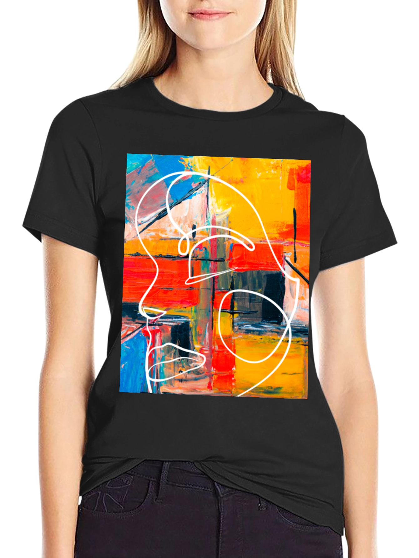 Abstract Art Graphic Tee - Modern Style T-Shirt