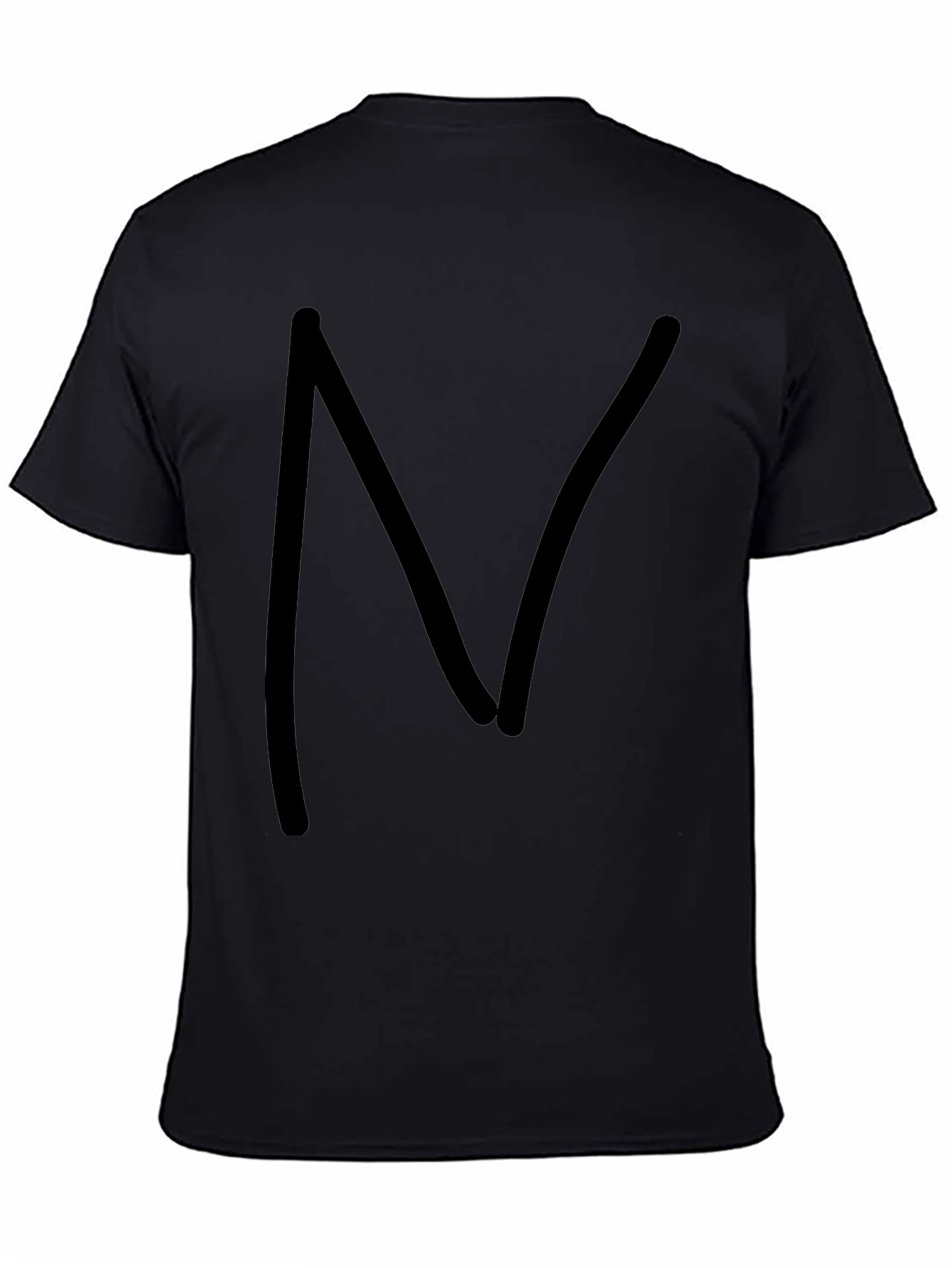 Mens Black Cotton T-Shirt