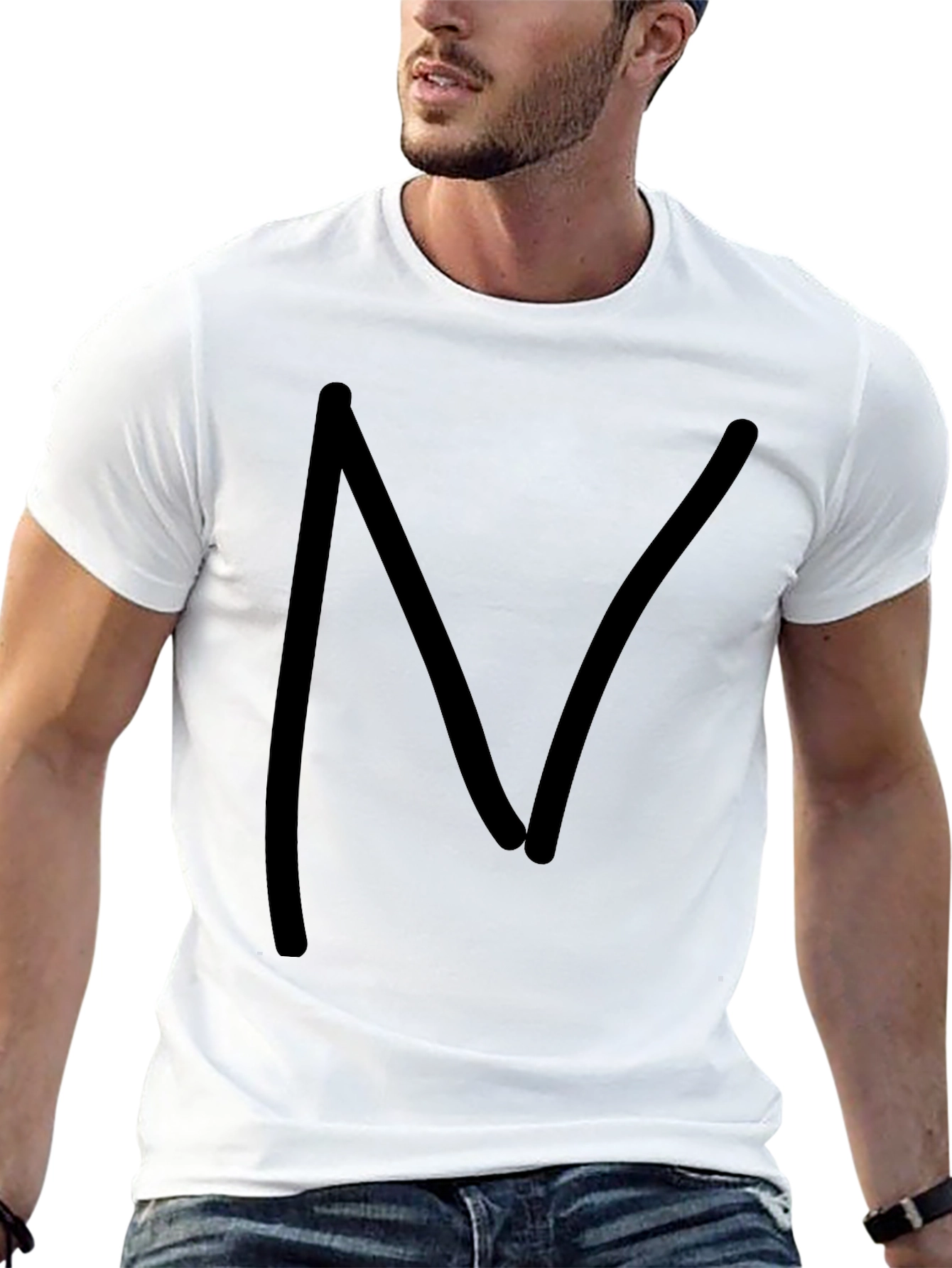 Mens Black Cotton T-Shirt