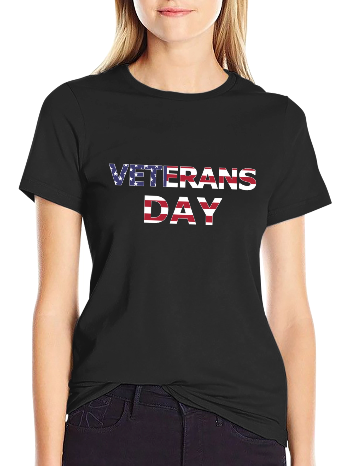 Veterans Day USA Flag Graphic T-Shirt