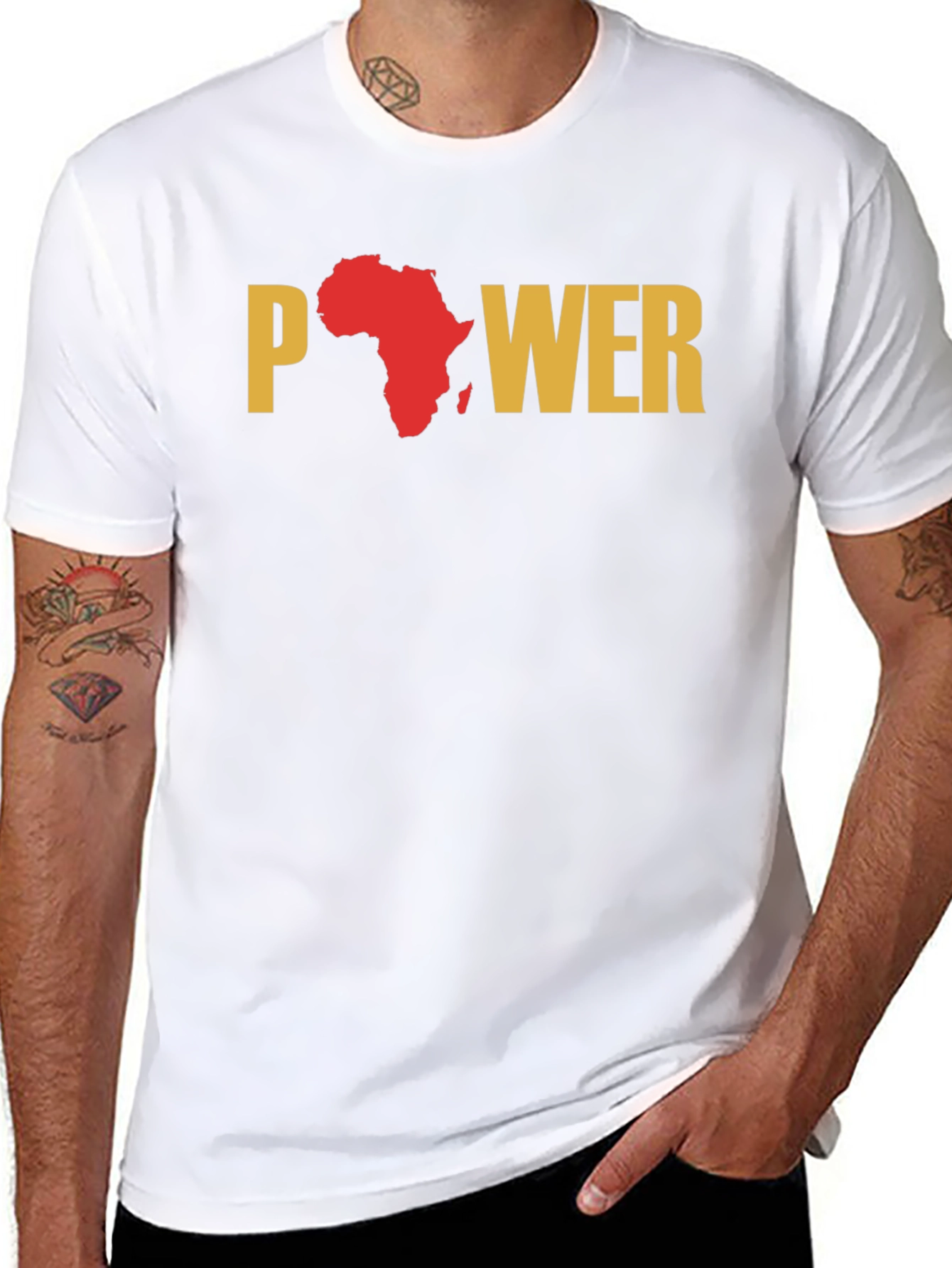 Black Power Africa Map T-Shirt