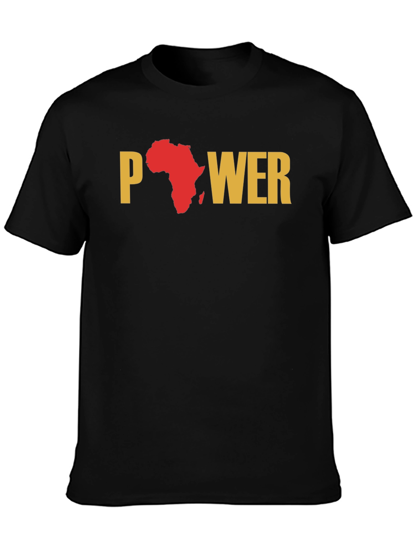 Black Power Africa Map T-Shirt