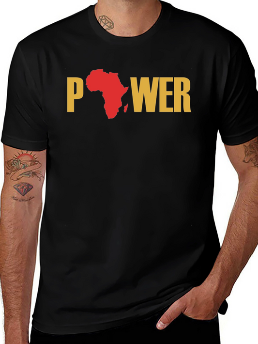 Black Power Africa Map T-Shirt