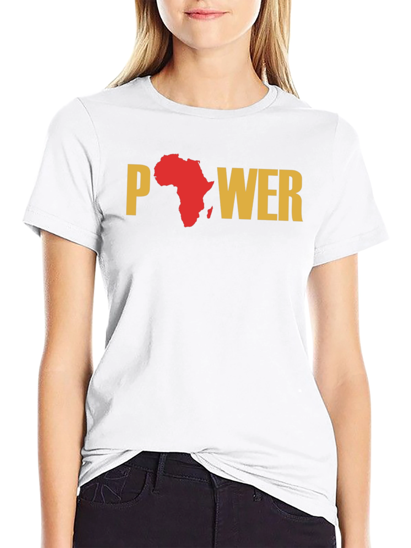 Black Power Africa Map T-Shirt