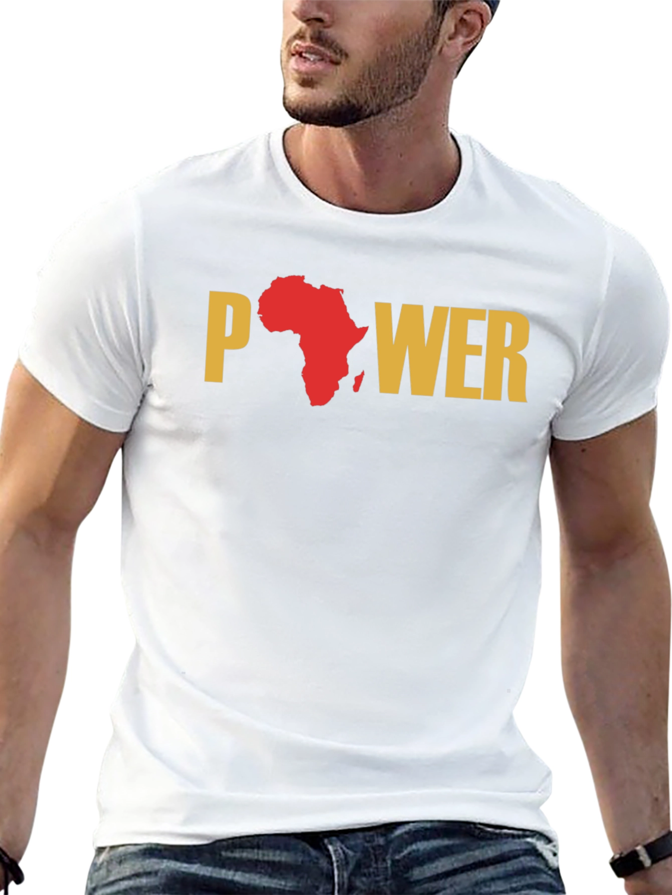 Black Power Africa Map T-Shirt