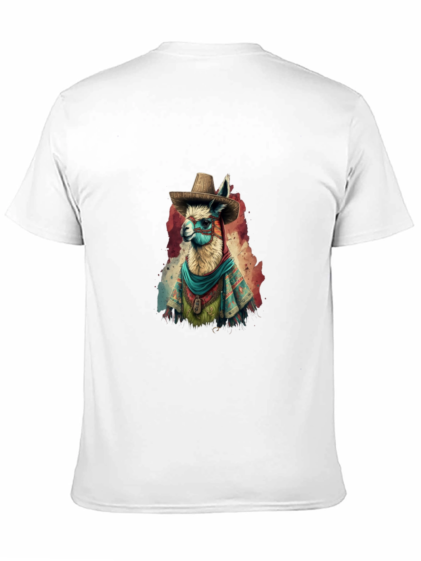 Llama in Sombrero Graphic T-Shirt