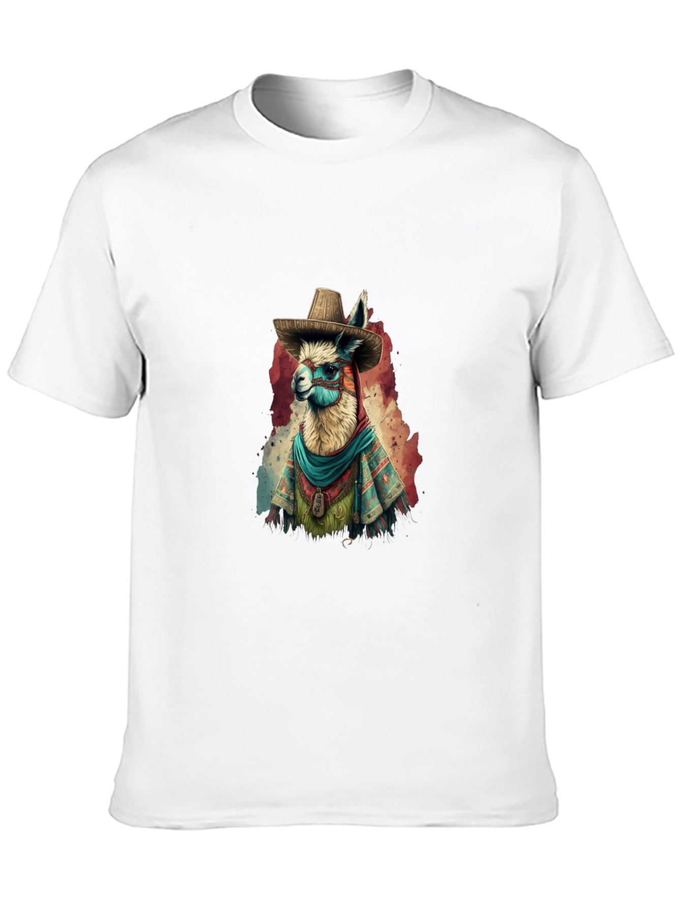 Llama in Sombrero Graphic T-Shirt