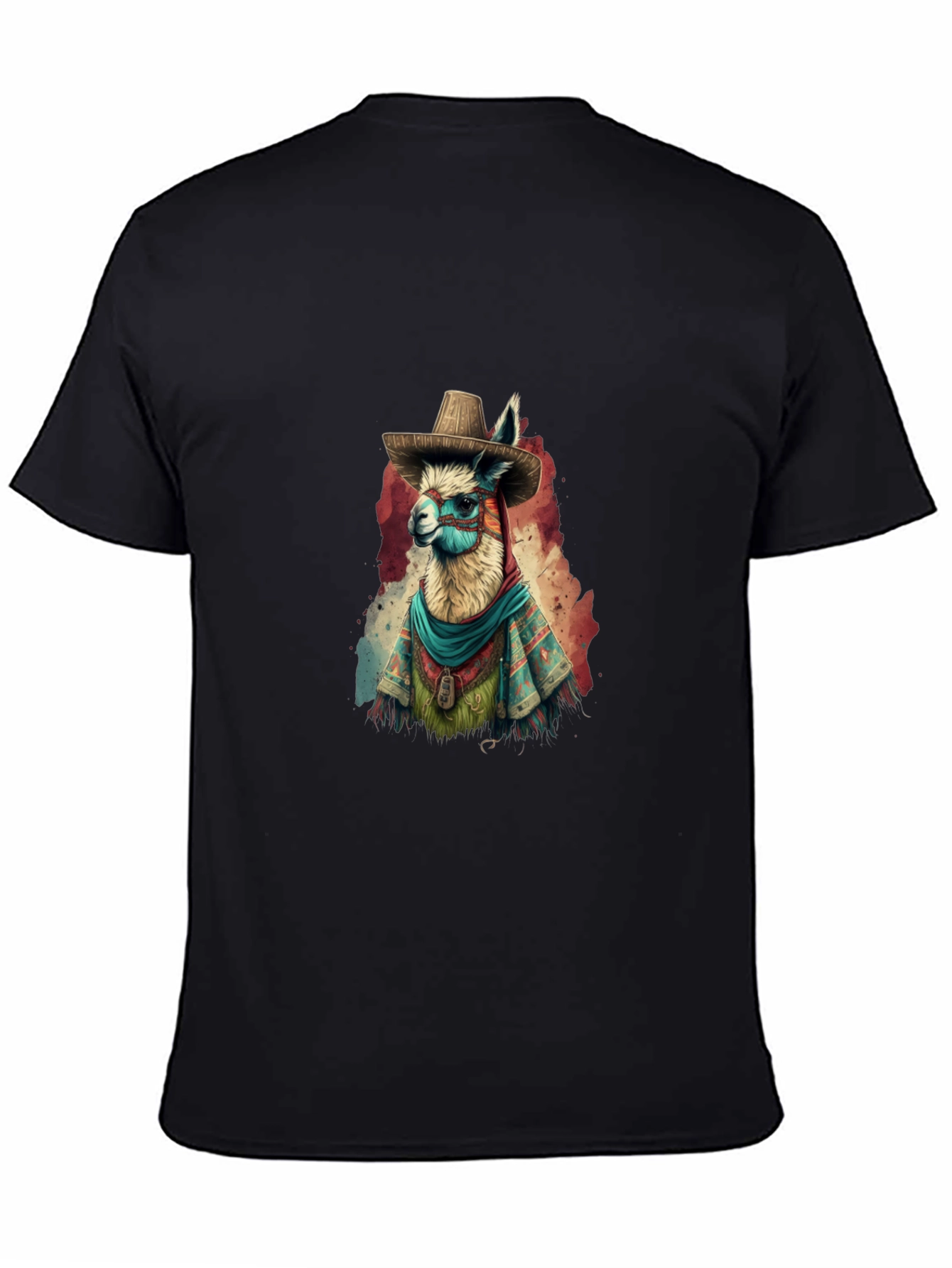 Llama in Sombrero Graphic T-Shirt