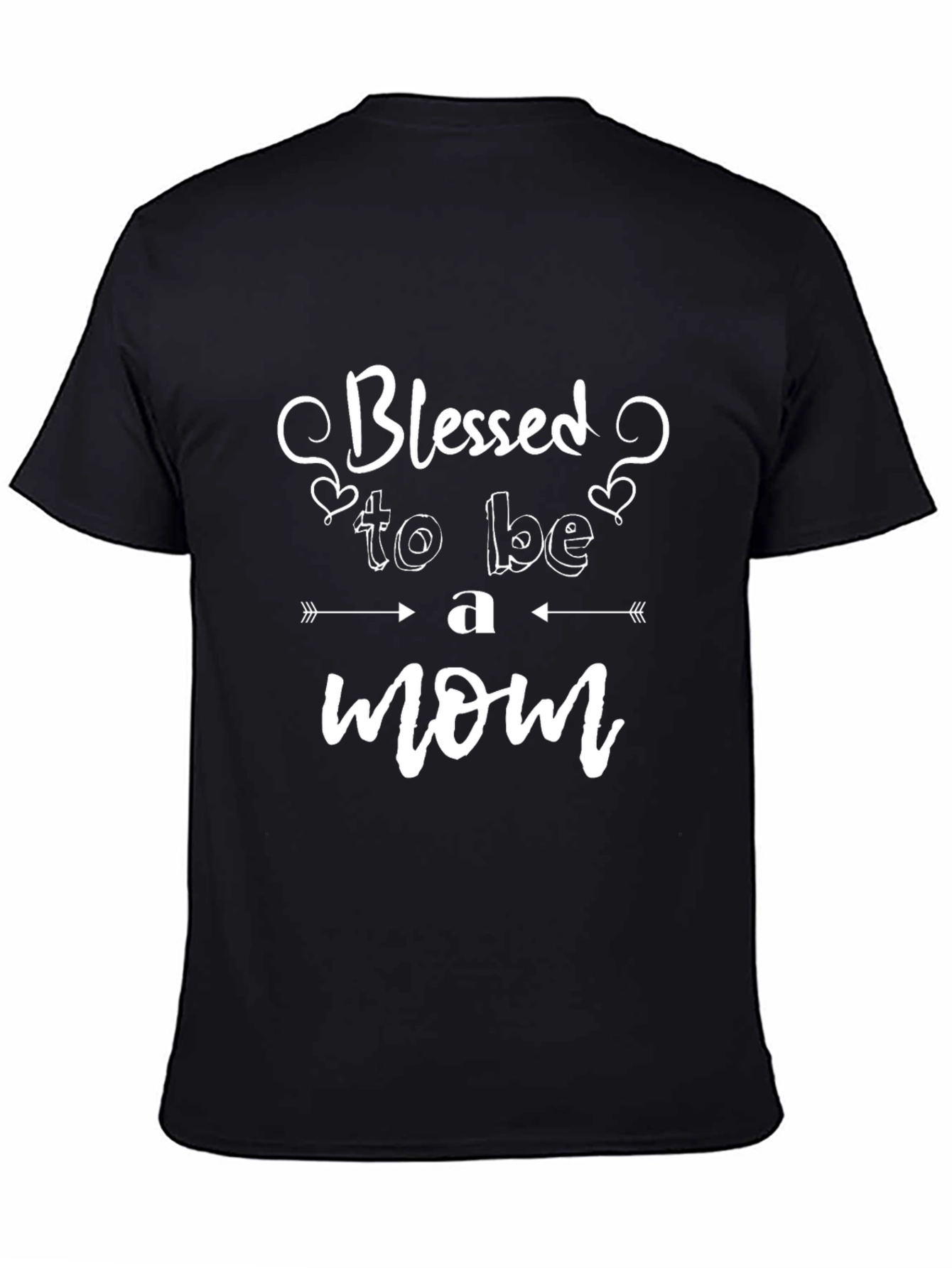 Blessed To Be A Mom Black T-Shirt