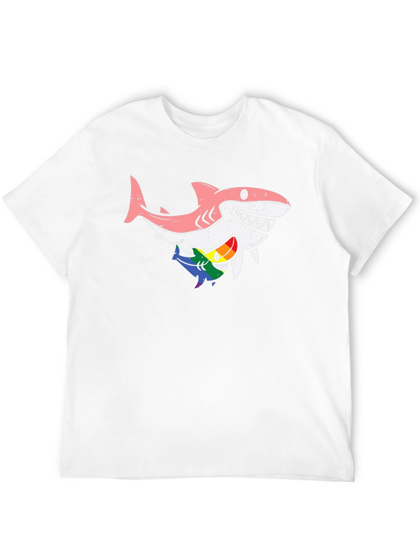 Shark Family T-Shirt - Rainbow Pride