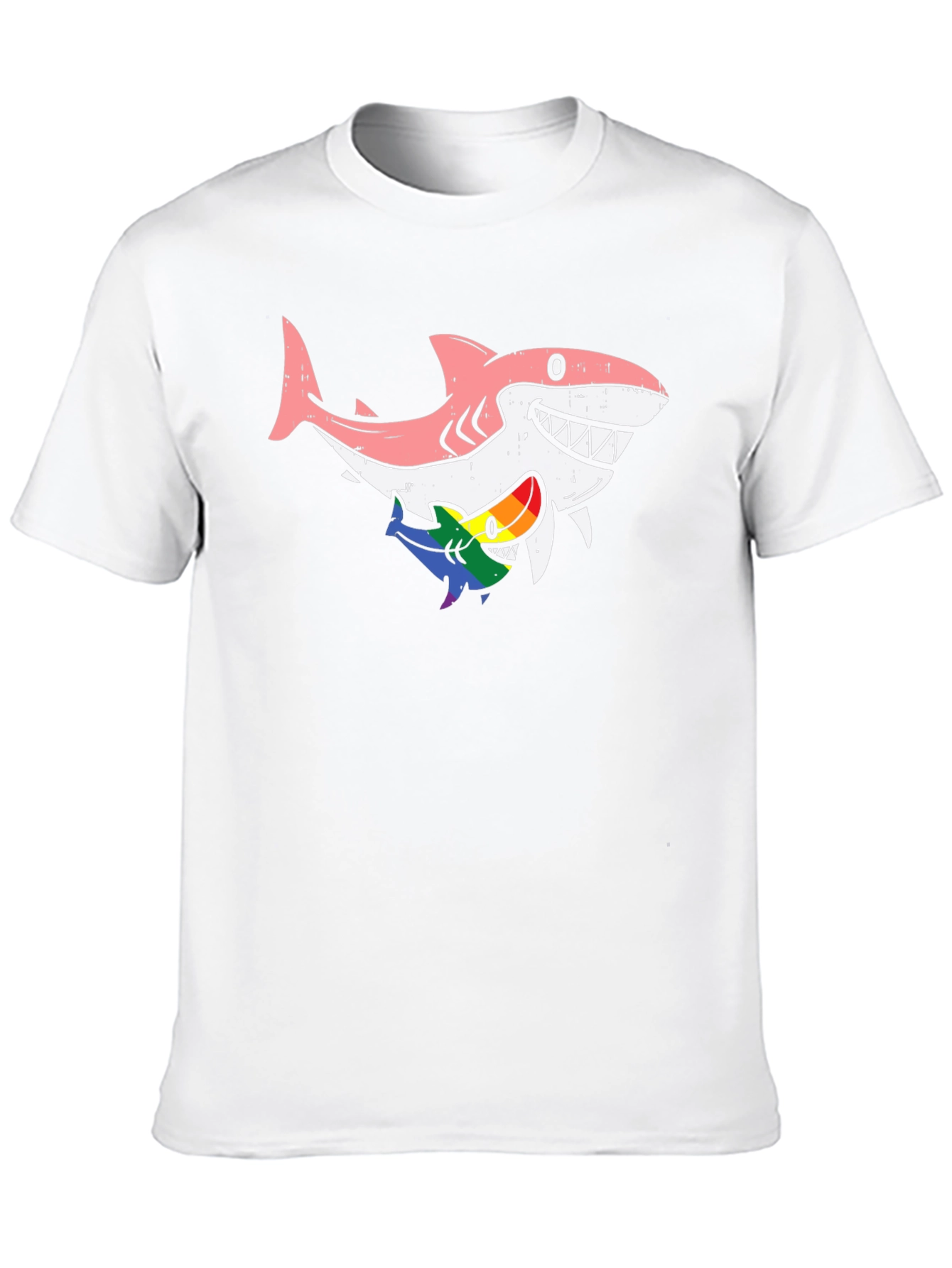 Shark Family T-Shirt - Rainbow Pride
