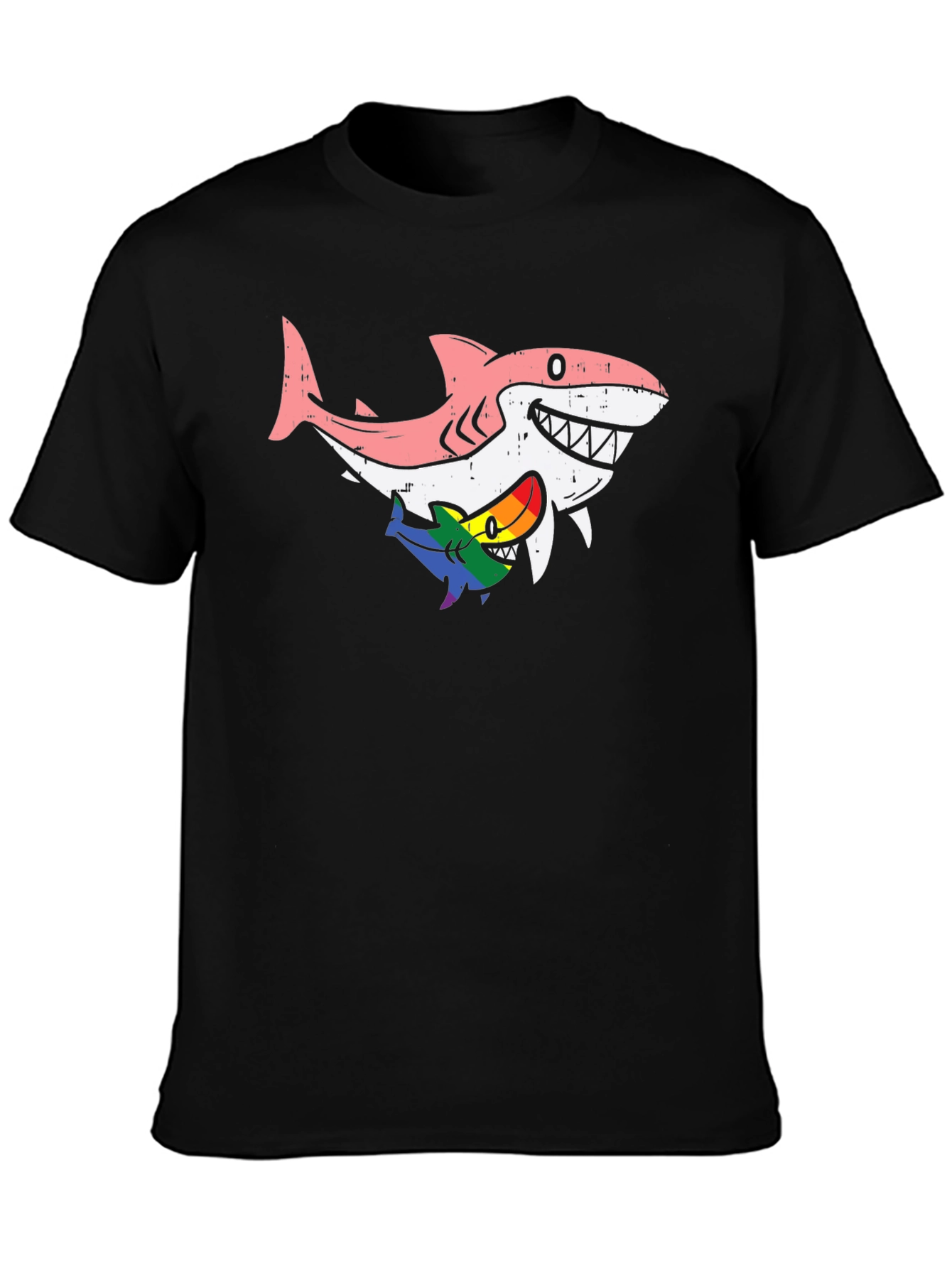 Shark Family T-Shirt - Rainbow Pride