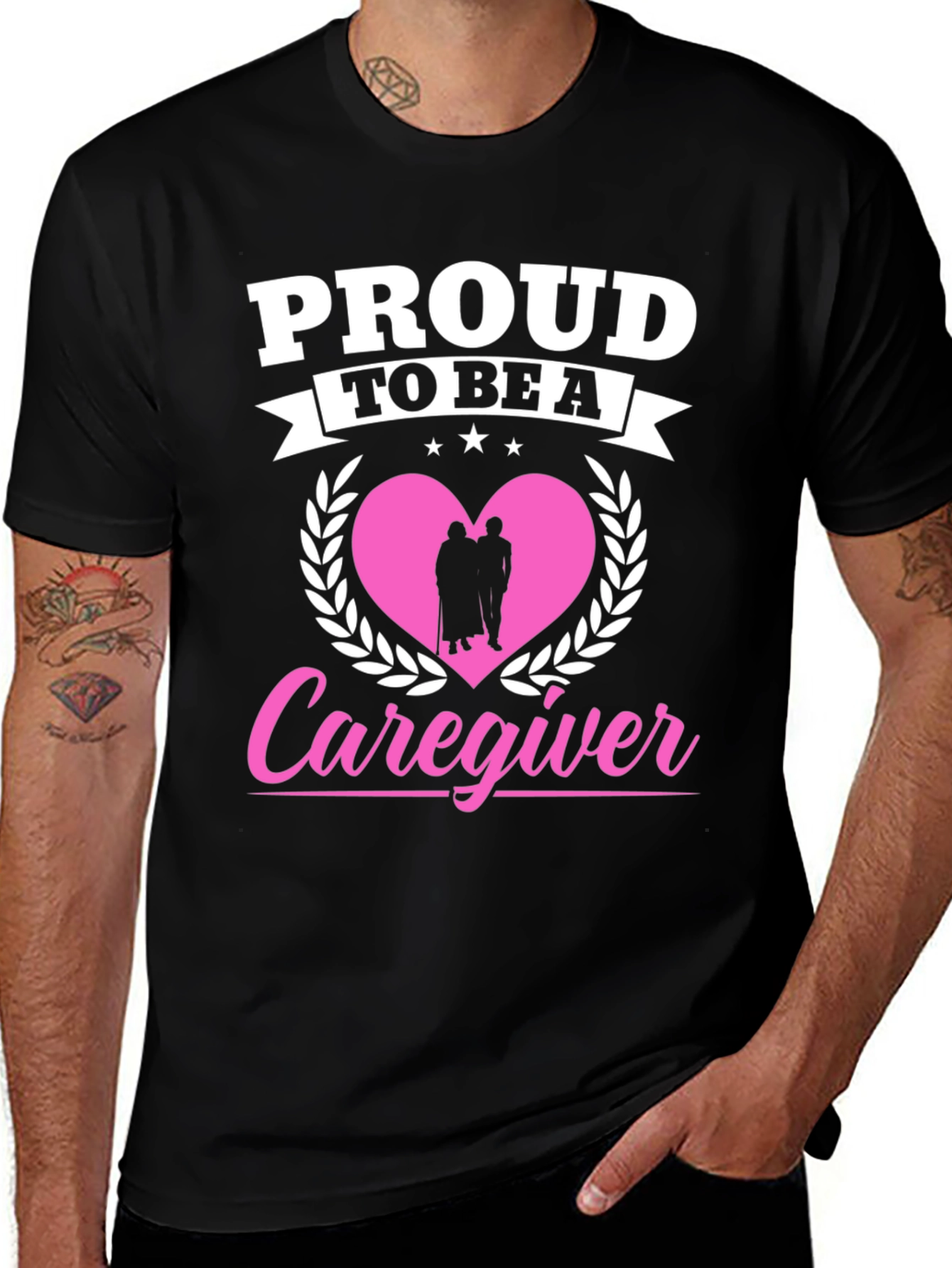 Proud Caregiver Graphic T-Shirt