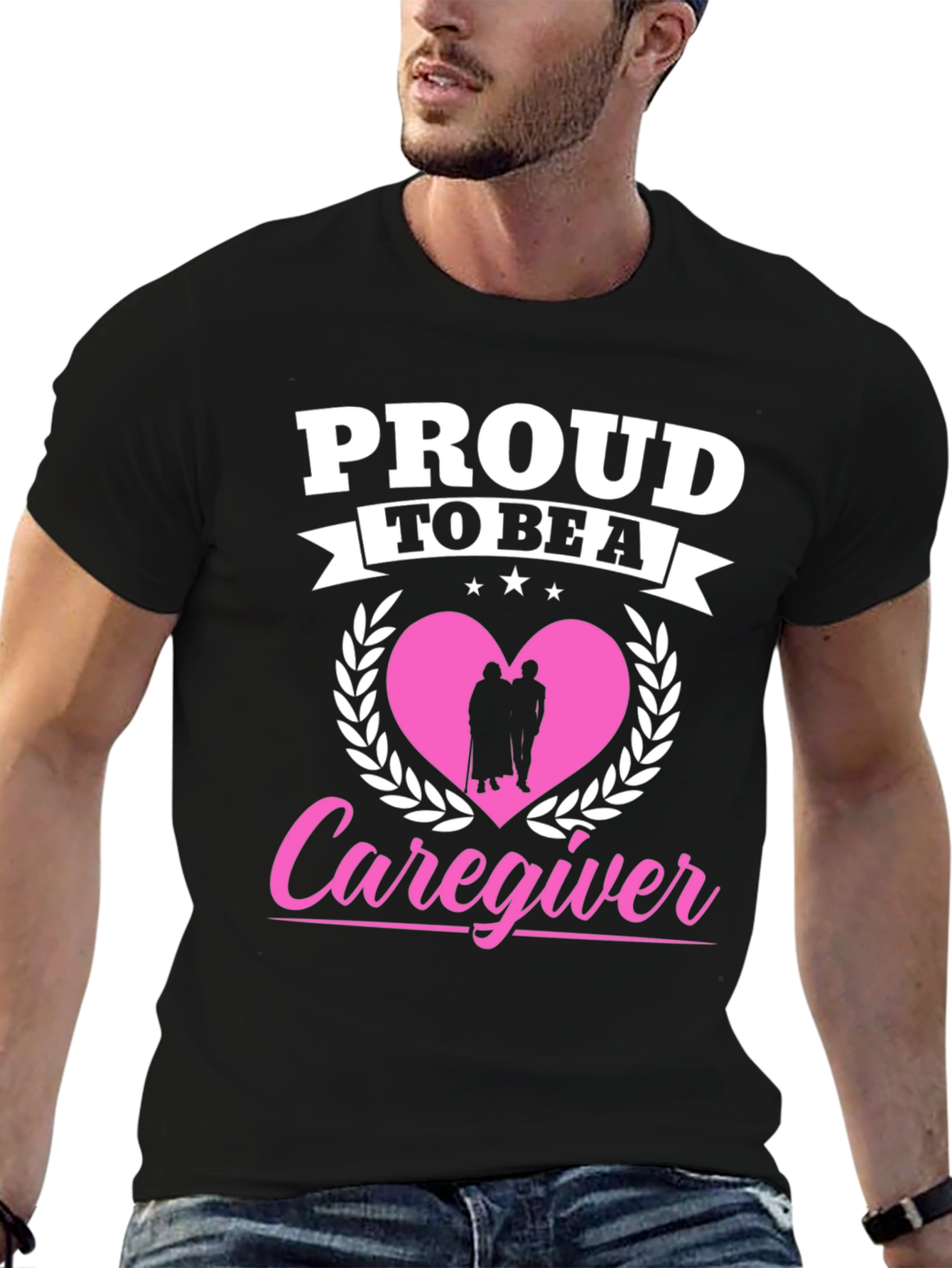 Proud Caregiver Graphic T-Shirt