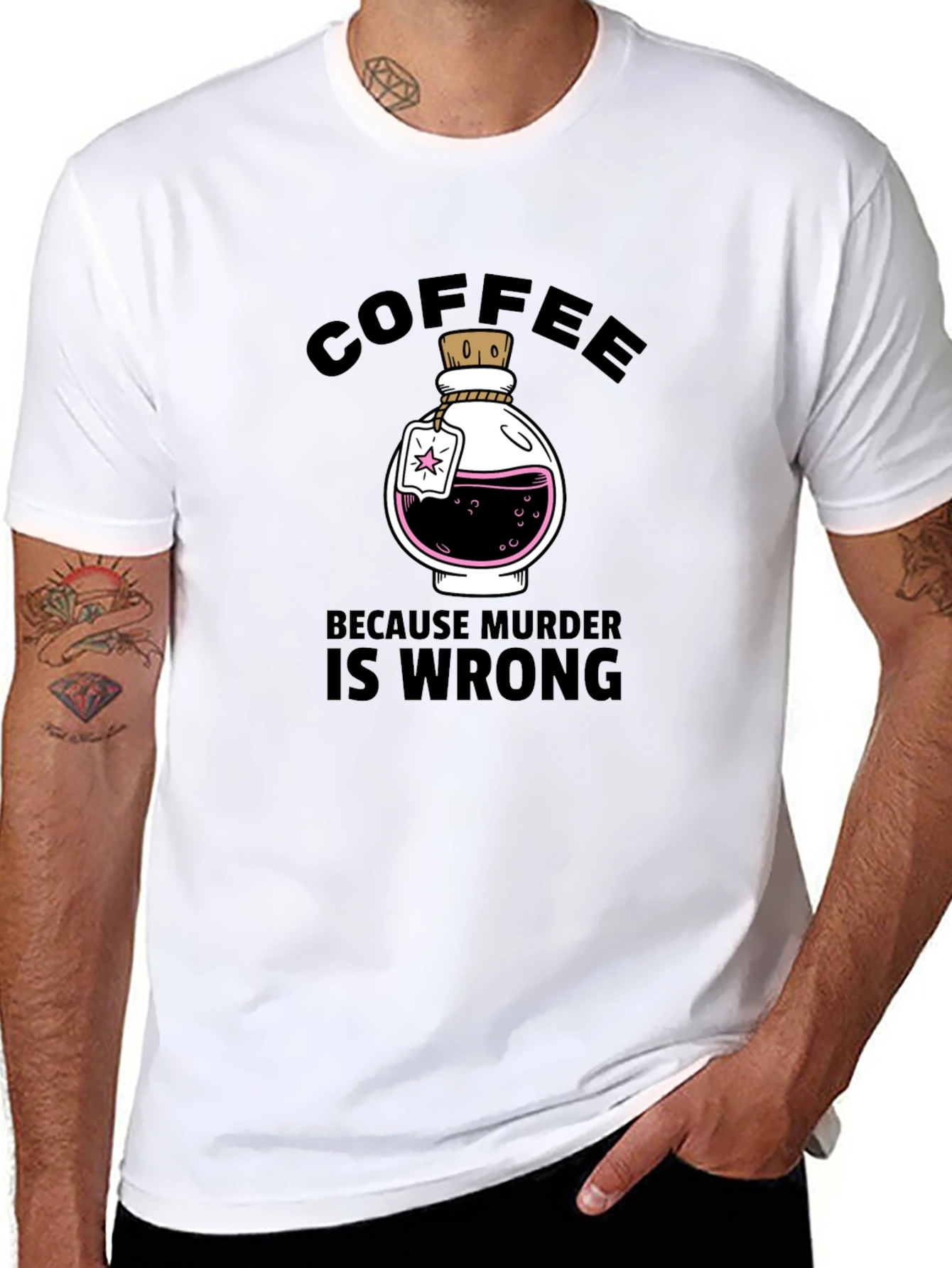 Coffee Because Murder Is Wrong T-Shirt