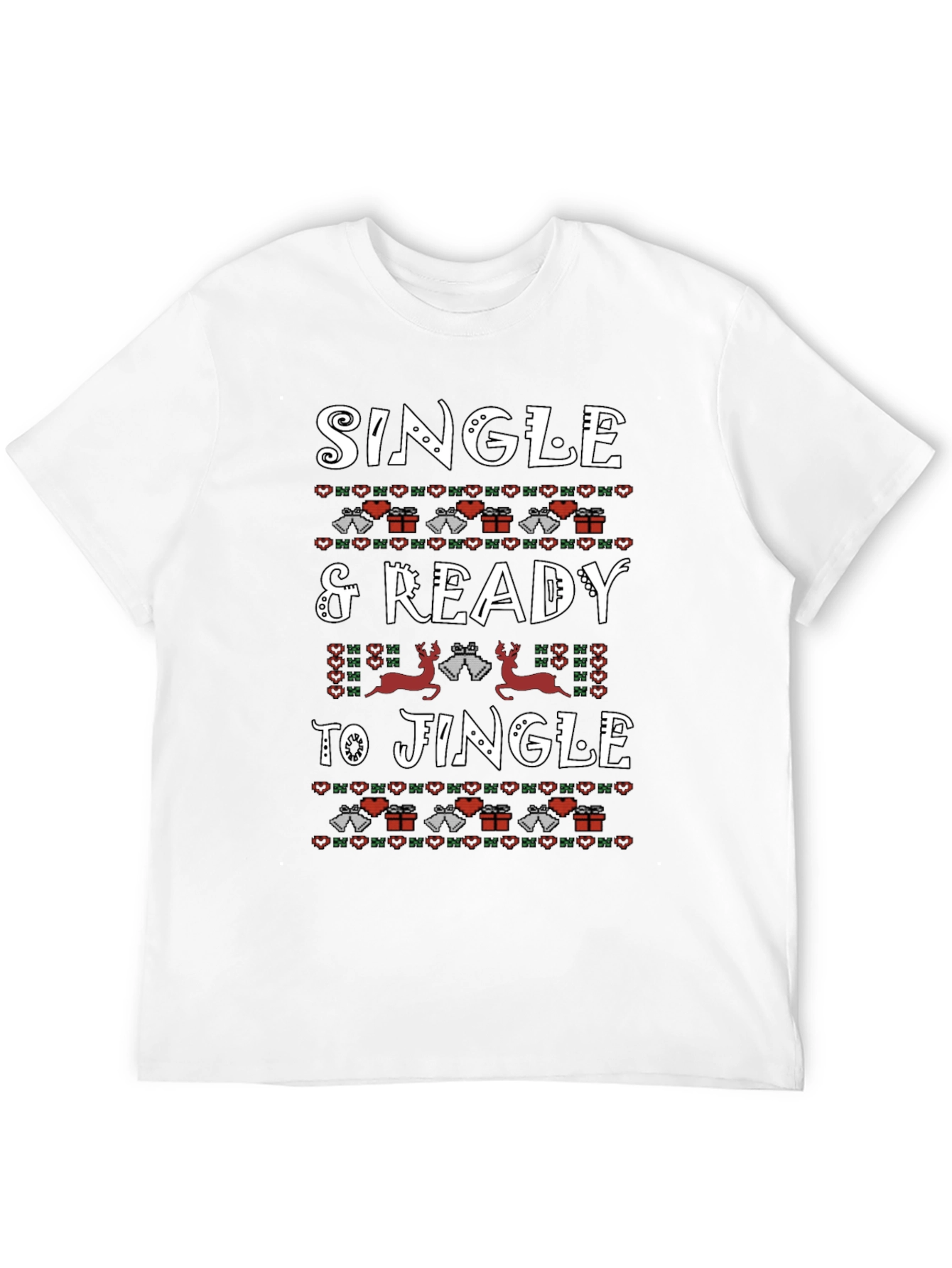Single & Ready to Jingle Christmas Graphic Tee