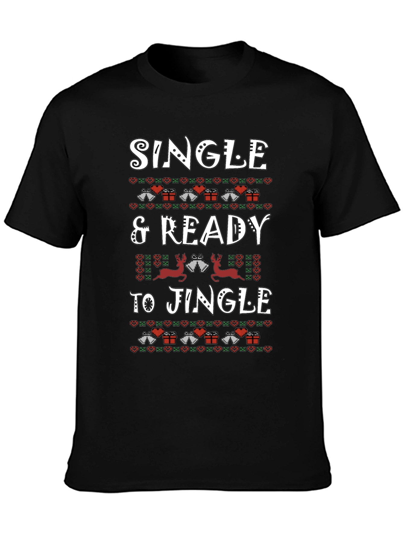 Single & Ready to Jingle Christmas Graphic Tee
