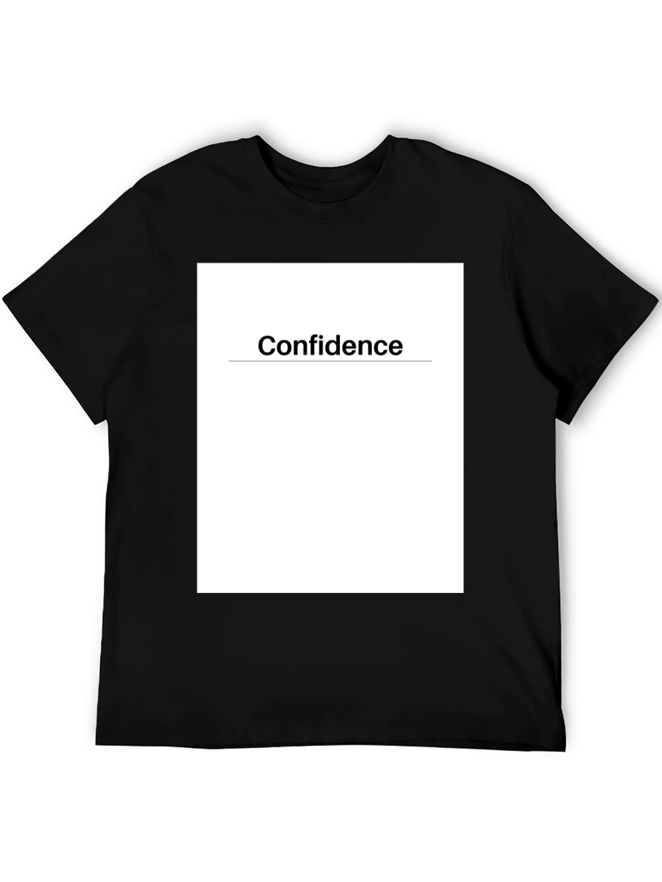Confidence Graphic Tee - Black Cotton T-Shirt