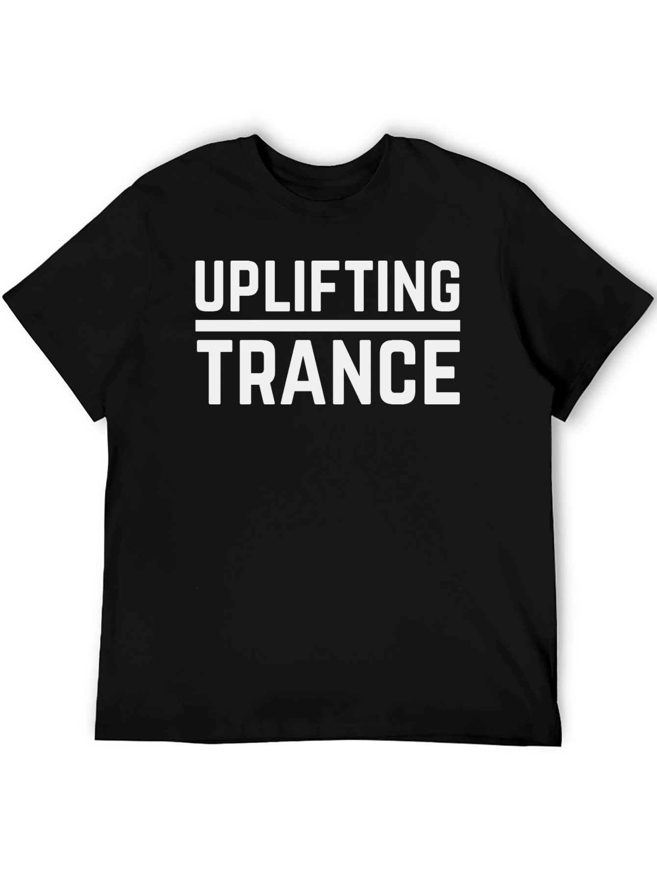 Uplifting Trance Graphic Tee - Black Cotton T-Shirt